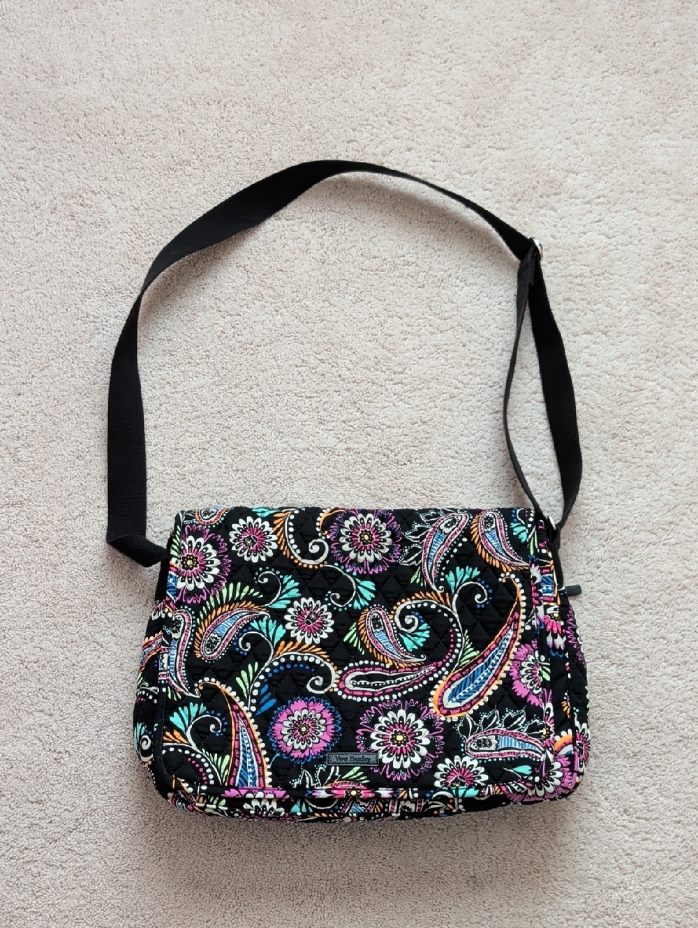 Vera Bradley Laptop Messenger Bag In Bandana Swirl